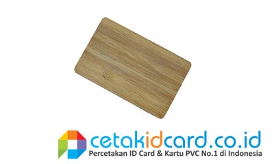 cetak id card bahan kayu