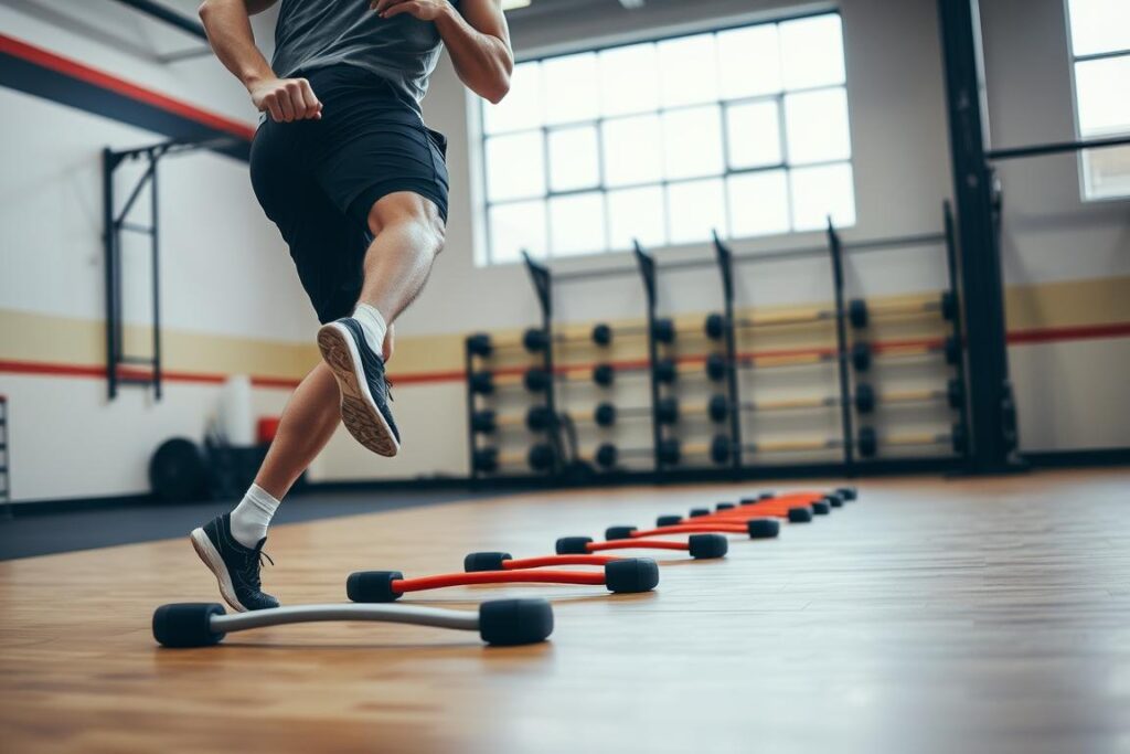 Demonstrasi gerakan Ladder Drills untuk melatih refleks