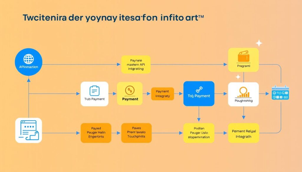 Diagram alur integrasi pembayaran digital ke sistem bisnis Diagram alur integrasi pembayaran digital ke sistem bisnis
