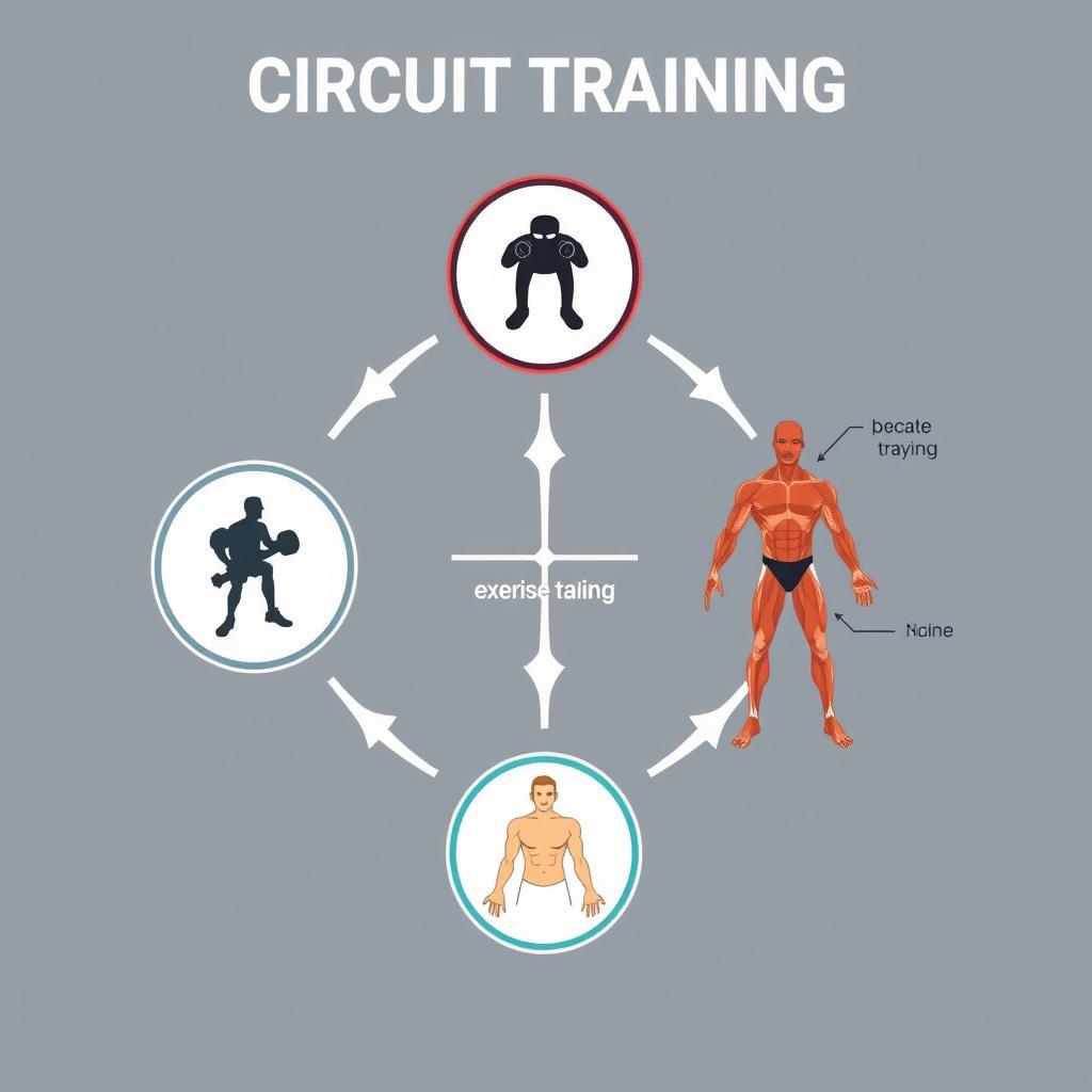 Diagram menunjukkan hubungan circuit training dengan ketahanan otot