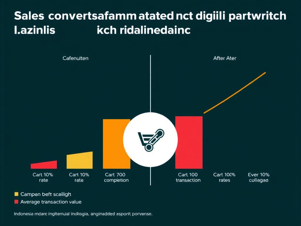 Grafik peningkatan konversi penjualan setelah implementasi pembayaran digital Grafik peningkatan konversi penjualan setelah implementasi pembayaran digital
