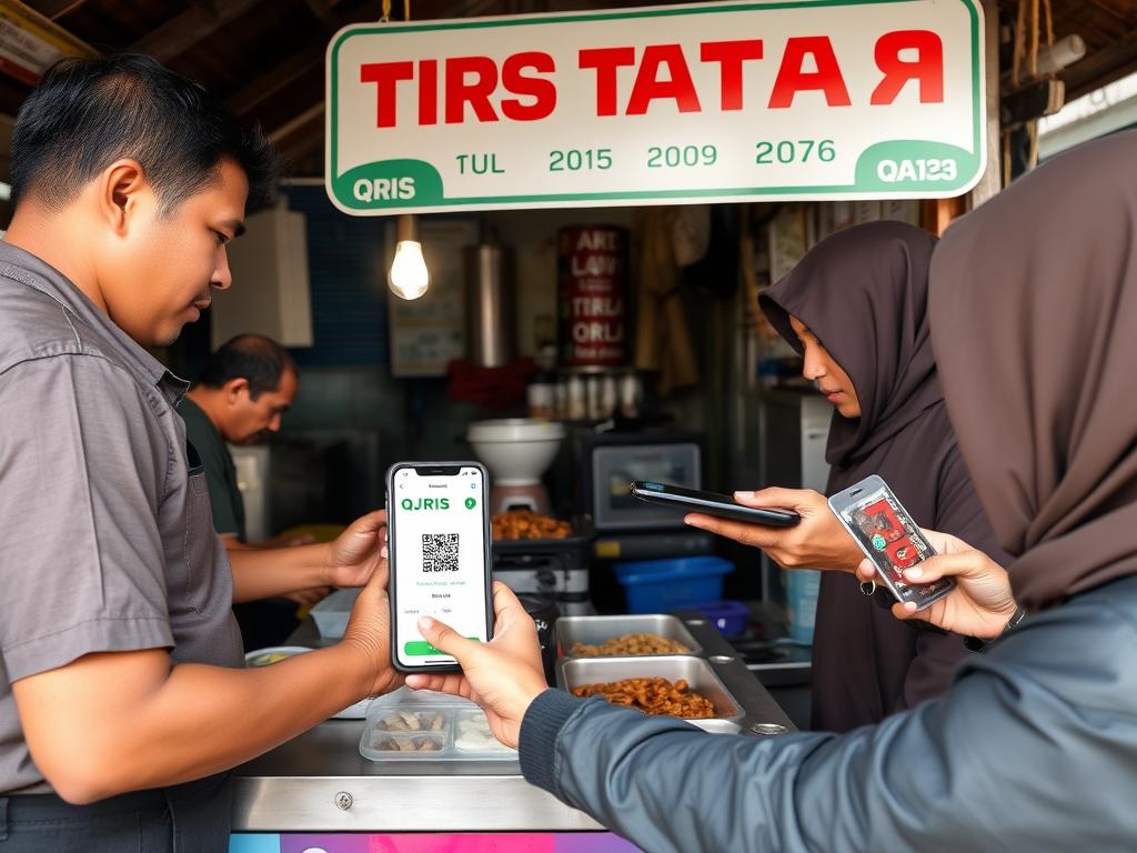 Warung Tegal yang mengimplementasikan pembayaran digital dengan QRIS dan e-wallet Warung Tegal yang mengimplementasikan pembayaran digital dengan QRIS dan e-wallet