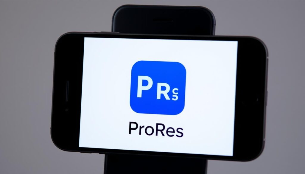 Gambar iPhone dengan logo ProRes